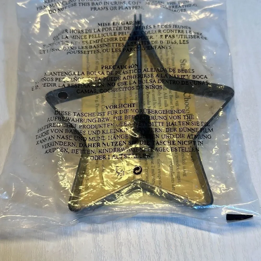 Pampered Chef Non-Stick Star Pancake Mold with Handle New in‎ Original Package